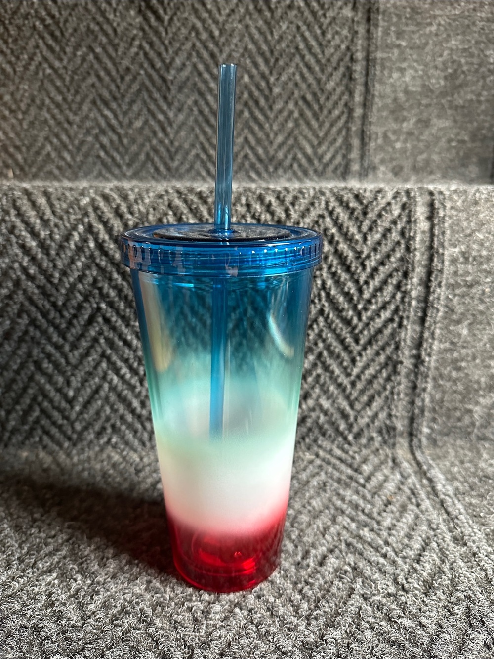 Sun Squad Plastic Patriotic Straw Tumbler Cold Cup